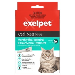 Exelpet™ Vet Series™ Monthly Flea, Intestinal & Heartworm Treatment for Large Cats image