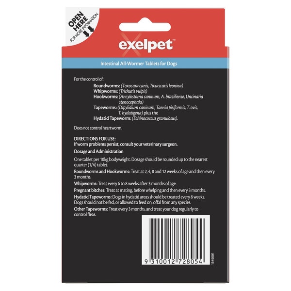 Exelpet™ Ezy-Dose™ Intestinal All-Wormer Chews for All Dogs