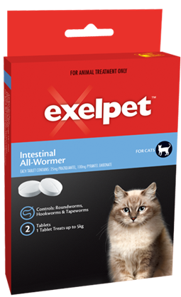 Intestinal All Wormer for Cats 2 Tablets